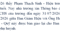 THÔNG BÁO QUỸ CHS TRƯỜNG THPT BÌNH SƠN ĐẾN NGÀY 31/07/2026.