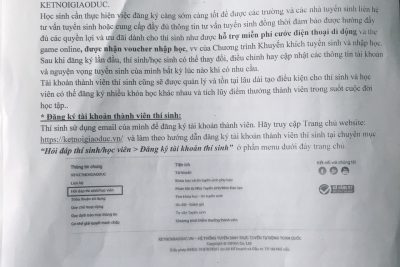 Hướng dẫn học sinh trung học đăng ký tài khoản thí sinh và nguyện vọng tuyển sinh năm 2021